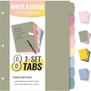 image:imageSooez 8 Tabs LongLasting Plastic Write amp Erase Large Tabs Dividers for 3 Ring Binder Aesthetic Cute Pastels Binder Dividers for Student Teacher Office Home Organizers 3 Sets MutedDusty Color