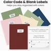 image:imageSooez 1 Pack Plastic Folder 2Pocket Folders with Prongs  Fit Letter Size Paper Sturdy 3 Prong File Folders for Documents Folders with Pockets Back to School Supplies for KidsRetro Colors