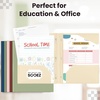 image:imageSooez 1 Pack Plastic Folder 2Pocket Folders with Prongs  Fit Letter Size Paper Sturdy 3 Prong File Folders for Documents Folders with Pockets Back to School Supplies for KidsRetro Colors