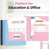 image:imageSooez 1 Pack Plastic Folder 2Pocket Folders with Prongs  Fit Letter Size Paper Sturdy 3 Prong File Folders for Documents Folders with Pockets Back to School Supplies for KidsPink
