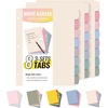 image:imageSooez 8 Tabs LongLasting Plastic Write amp Erase Large Tabs Dividers for 3 Ring Binder Aesthetic Cute Pastels Binder Dividers for Student Teacher Office Home Organizers 3 Sets Beige ColorBeige Color