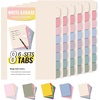 image:imageSooez 8 Tabs LongLasting Plastic Write amp Erase Large Tabs Dividers for 3 Ring Binder Aesthetic Cute Pastels Binder Dividers for Student Teacher Office Home Organizers 3 Sets Beige ColorBeige Color