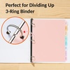image:imageSooez 8 Tabs LongLasting Plastic Write amp Erase Large Tabs Dividers for 3 Ring Binder Aesthetic Cute Pastels Binder Dividers for Student Teacher Office Home Organizers 3 Sets Beige ColorDusty Color