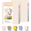 image:imageSooez 8 Tabs LongLasting Plastic Write amp Erase Large Tabs Dividers for 3 Ring Binder Aesthetic Cute Pastels Binder Dividers for Student Teacher Office Home Organizers 3 Sets Beige ColorBeige Color