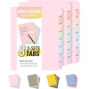 image:imageSooez 8 Tabs LongLasting Plastic Write amp Erase Large Tabs Dividers for 3 Ring Binder Aesthetic Cute Pastels Binder Dividers for Student Teacher Office Home Organizers 3 Sets Beige ColorPastels Color