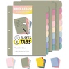 image:imageSooez 8 Tabs LongLasting Plastic Write amp Erase Large Tabs Dividers for 3 Ring Binder Aesthetic Cute Pastels Binder Dividers for Student Teacher Office Home Organizers 3 Sets Beige ColorDusty Color