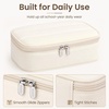 image:imageSooez Cute Pencil Case Soft Puffers Pencil Pouch Large Pen Pencil Bag  Zipper Pen Case Aesthetic Pen Pouch Colored Stationery Storage amp Organizer School Supplies for Teen Girl Students BeigeBlue