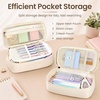 image:imageSooez Cute Pencil Case Soft Puffers Pencil Pouch Large Pen Pencil Bag  Zipper Pen Case Aesthetic Pen Pouch Colored Stationery Storage amp Organizer School Supplies for Teen Girl Students BeigePurple