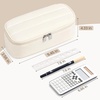 image:imageSooez Cute Pencil Case Soft Puffers Pencil Pouch Large Pen Pencil Bag  Zipper Pen Case Aesthetic Pen Pouch Colored Stationery Storage amp Organizer School Supplies for Teen Girl Students BeigePink