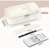 image:imageSooez Cute Pencil Case Soft Quilted Pencil Pouch Large Pen Pencil Bag  Zipper Pen Case Aesthetic Pen Pouch Colored Stationery Storage amp Organizer School Supplies for Teen Girl Students BluePink Puffers Style
