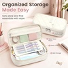 image:imageSooez Cute Pencil Case Soft Quilted Pencil Pouch Large Pen Pencil Bag  Zipper Pen Case Aesthetic Pen Pouch Colored Stationery Storage amp Organizer School Supplies for Teen Girl Students BluePurple Puffers Style