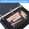 image:imageSooez Pencil Pouch for 3 Ring Binder 2 Pack Binder Pencil Pouch with Clear Window Pencil Bags with Zipper amp Reinforced Grommets Pencil Case for Binder PurpleampBlueAzure Blue  Black