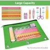 image:imageSooez Pencil Pouch for 3 Ring Binder 2 Pack Binder Pencil Pouch with Clear Window Pencil Bags with Zipper amp Reinforced Grommets Pencil Case for Binder PurpleampBlueBlue  Green