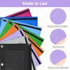 image:imageSooez Pencil Pouch for 3 Ring Binder 2 Pack Binder Pencil Pouch with Clear Window Pencil Bags with Zipper amp Reinforced Grommets Pencil Case for Binder PurpleampBluePurpleblue