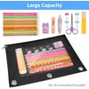 image:imageSooez Pencil Pouch for 3 Ring Binder 2 Pack Binder Pencil Pouch with Clear Window Pencil Bags with Zipper amp Reinforced Grommets Pencil Case for Binder PurpleampBlueBlack  Black