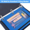 image:imageSooez Pencil Pouch for 3 Ring Binder 2 Pack Binder Pencil Pouch with Clear Window Pencil Bags with Zipper amp Reinforced Grommets Pencil Case for Binder PurpleampBlueRose  Azure Blue