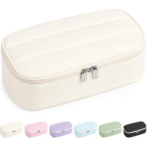 image:imageSooez Cute Pencil Case Soft Puffers Pencil Pouch Large Pen Pencil Bag  Zipper Pen Case Aesthetic Pen Pouch Colored Stationery Storage amp Organizer School Supplies for Teen Girl Students BeigeBeige