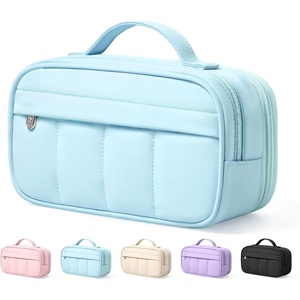 image:imageSooez Pencil Case for Girls Cute Large Capacity Pencil Pouch Pen Bag Blue  Cute Aesthetic MultiCompartment Pencil Box Stationery Organizer with Zipper Portable Back to School SuppliesBlue